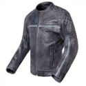 Chaqueta de moto de cuero envejecido vintage Invictus Dedalo Cuero