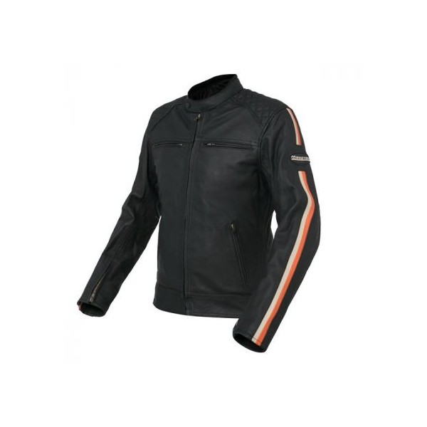 Chaqueta de moto de cuero laminado Invictus Paris