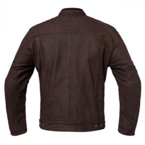 Chaqueta de moto de cuero marrón Invictus Cronos