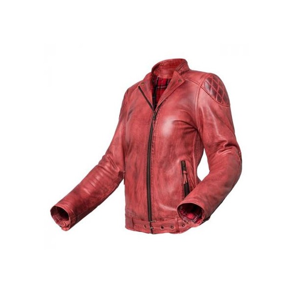 Chaqueta de moto de cuerdo de chica Electra Roja