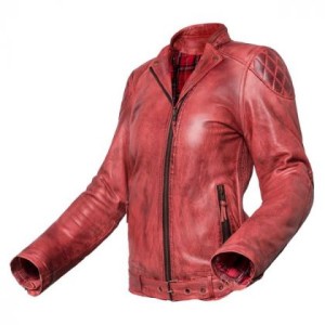 Chaqueta de moto de cuerdo de chica Electra Roja