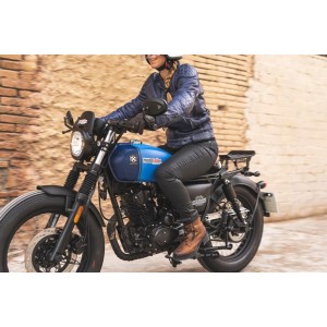 Chaqueta de moto de cuerdo de chica Electra Azul