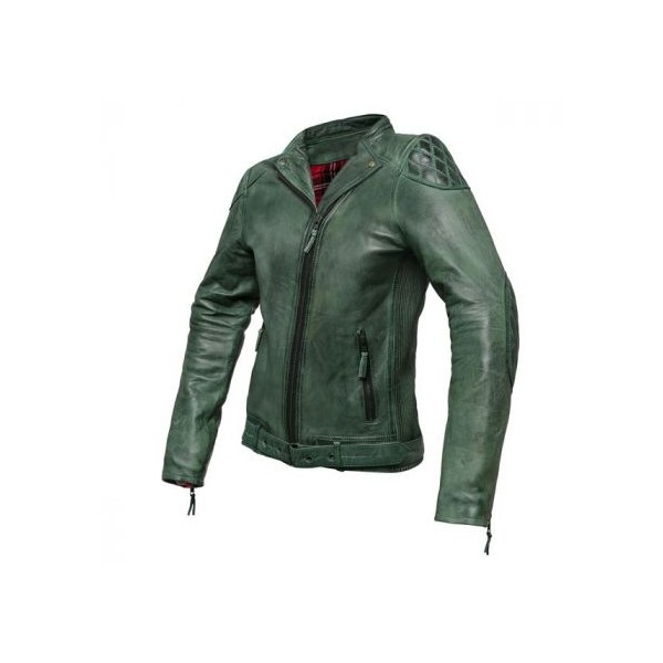 Chaqueta de moto de cuerdo de chica Electra Verde