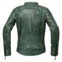 Chaqueta de moto de cuerdo de chica Electra Verde