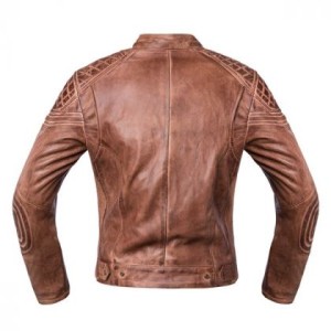 Chaqueta de cuero de chico marrón desgastado Invictus Eros