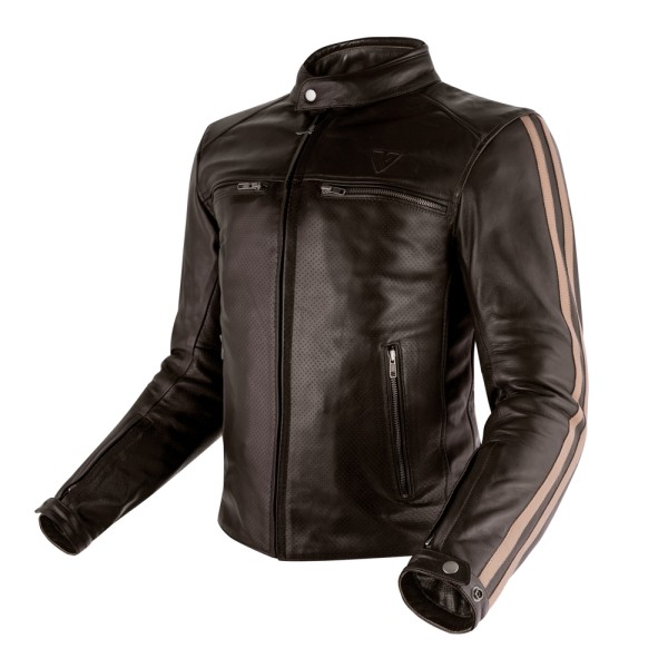 CHAQUETA DE CUERO DE CHICO FENIX MARRON-