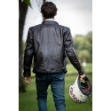 CHAQUETA DE CUERO DE CHICO FENIX MARRON-