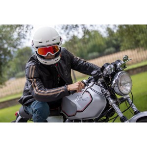 CHAQUETA DE CUERO DE CHICO FENIX MARRON-