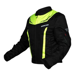 Chaqueta corta de moto hombre Invictus Atlas Black Fluo