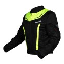 Chaqueta corta de moto hombre Invictus Atlas Black Fluo