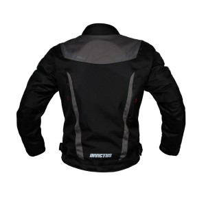 Chaqueta corta de moto hombre Invictus Atlas  Black Grey