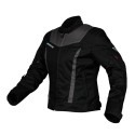 Chaqueta corta de moto mujer Invictus Diana  Black Grey