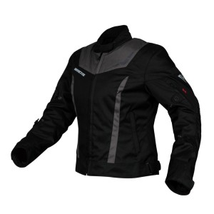 Chaqueta corta de moto mujer Invictus Diana  Black Grey
