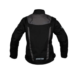 Chaqueta corta de moto mujer Invictus Diana  Black Grey
