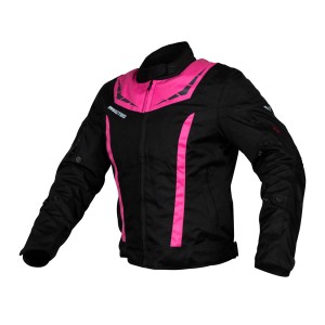 Chaqueta corta de moto mujer Invictus Diana  Black Violeta