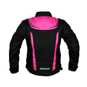 Chaqueta corta de moto mujer Invictus Diana  Black Violeta