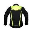 Chaqueta corta de moto mujer Invictus Diana  Black fluo