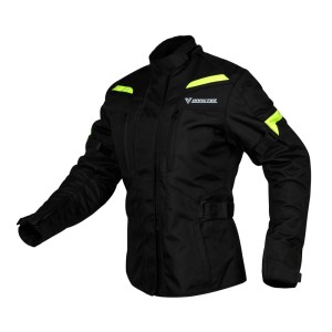 Chaqueta de moto tres cuartos de mujer Lagertha Fluo