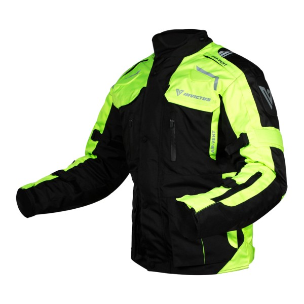 Chaqueta de moto tres cuartos de hombre Ragnar fluo