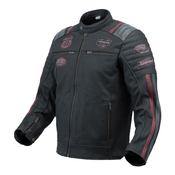 CHAQUETA MOTO CUERO INVICTUS EREBUS-