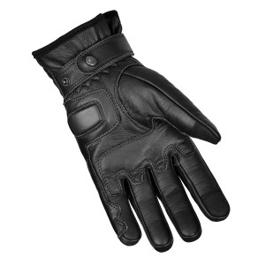 Guante de moto de cuero Invictus El Bravo Negro