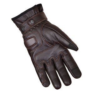 Guante de moto de cuero Invictus El Bravo Marron