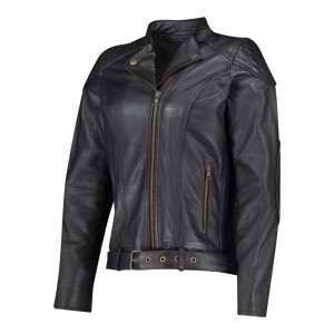 Chaqueta de moto de cuerdo de chica Electra negra