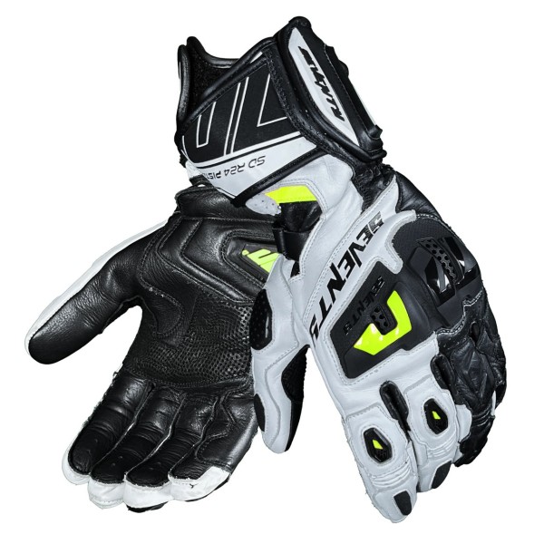 GUANTE SD-R24 PISTA HOMBRE BLANCO/NEGRO/AMARILLO BRILLANTE