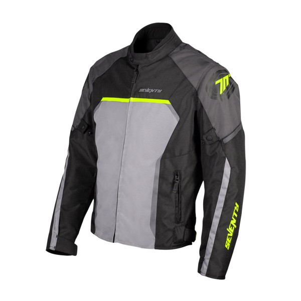 CHAQUETA SD-JR65 PISTON HOMBRE NEGRO/GRIS/AMARILLO FLUOR