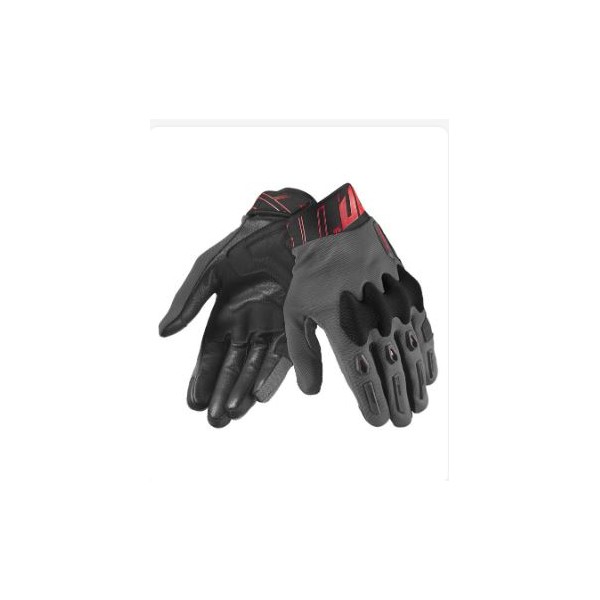 GUANTE SD-N66 FULLGAS HOMBRE GRIS OSCURO/ROJO