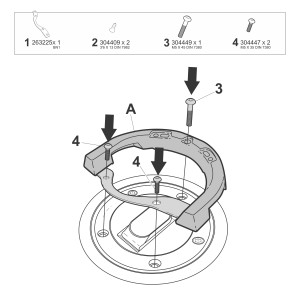 FIJACIÓN BOLSA DEPÓSITO CLICK SYSTEM BENELLI / KEEWAY / QJ MOTOR / RIEJU