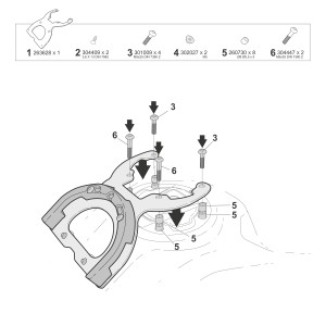 FIJACIÓN BOLSA DEPÓSITO CLICK SYSTEM CF MOTO 450MT / 700MT
