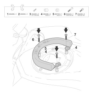 FIJACIÓN BOLSA DEPÓSITO CLICK SYSTEM HONDA MSX 125 GROM