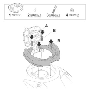 FIJACIÓN BOLSA DEPÓSITO CLICK SYSTEM KAWASAKI