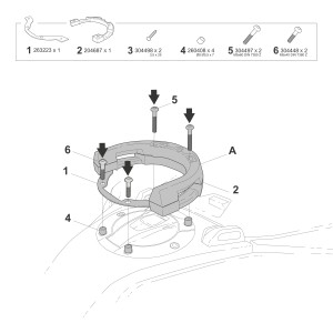 FIJACIÓN BOLSA DEPÓSITO CLICK SYSTEM BMW R1300GS ADVENTURE
