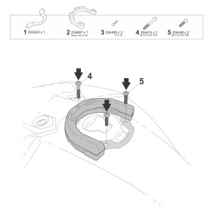 FIJACIÓN BOLSA DEPÓSITO CLICK SYSTEM YAMAHA TRACER 9/GT