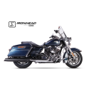 Ixil - HD1017SB - para H-D TOURING ROAD KING 2006-2016 - SLIP ON (LEFT MUFFLER) - IRONHEAD ROUND BLACK