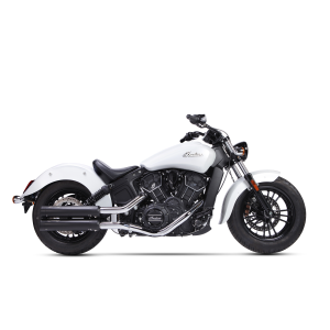 Ixil - HI2001SB - para INDIAN SCOUT BOBBER 15-23 - SLIP ON (UPPER MUFFLER) - IRONHEAD ROUND BLACK