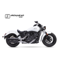 Ixil - HI2002SB - para INDIAN SCOUT BOBBER 15-23 - SLIP ON (LOWER MUFFLER) - IRONHEAD ROUND BLACK