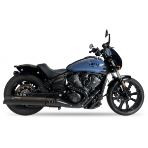 Ixil - HI2004SB - para INDIAN SCOUT 24-25 - SLIP ON - IRONHEAD ROUND BLACK