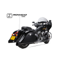 Ixil - HI2019SB - para INDIAN CHIEF 15-20 - SLIP ON (LEFT MUFFLER) - IRONHEAD ROUND BLACK