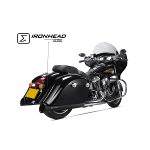 Ixil - HI2017SB - para INDIAN ROADMASTER 15-20 - SLIP ON (LEFT MUFFLER) - IRONHEAD ROUND BLACK