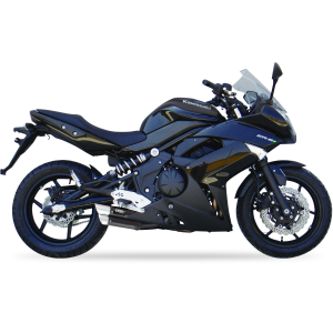 Ixil - XK7351XB - para KAWASAKI ER-6 05-11 (EX650A C D - ER650A C D) - SLIP ON - DUAL HYPERLOW BLACK XL