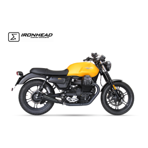 Ixil - OM333SSB - para MOTO GUZZI V7 III - SLIP ON (LEFT MUFFLER) - IRONHEAD CONICAL BLACK INOX