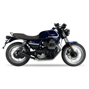 Ixil - OM339SSB - para MOTO GUZZI V7 850 SPECIAL / STONE - SLIP ON (LEFT MUFFLER) - IRONHEAD CONICAL BLACK INOX