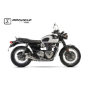 Ixil - OT462SS - para TRIUMPH BONNEVILLE T100 / BLACK 18-20 (DB01) - SLIP ON (RIGHT MUFFLER) - IRONHEAD CONICAL MATT INOX