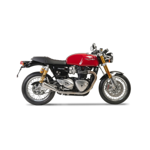 Ixil - OT465SS - para TRIUMPH THRUXTON 1200 RS 20-24 (DE01 DF01) - SLIP ON (LEFT MUFFLER) - IRONHEAD CONICAL MATT INOX