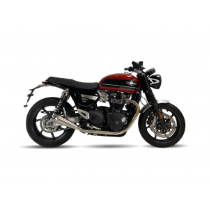 Ixil - OT464SS - para TRIUMPH SPEED TWIN 1200 21-23 (DD04) - SLIP ON (RIGHT MUFFLER) - IRONHEAD CONICAL MATT INOX