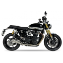 Ixil - OT473SS - para TRIUMPH SPEED TWIN 1200 / RS 24-25 (DD50) - SLIP ON (LEFT MUFFLER) - IRONHEAD CONICAL MATT INOX