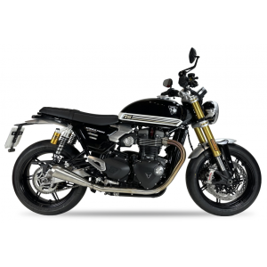 Ixil - OT473SS - para TRIUMPH SPEED TWIN 1200 / RS 24-25 (DD50) - SLIP ON (LEFT MUFFLER) - IRONHEAD CONICAL MATT INOX